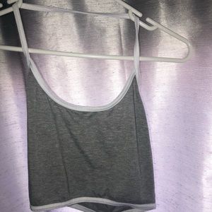Grey crop top